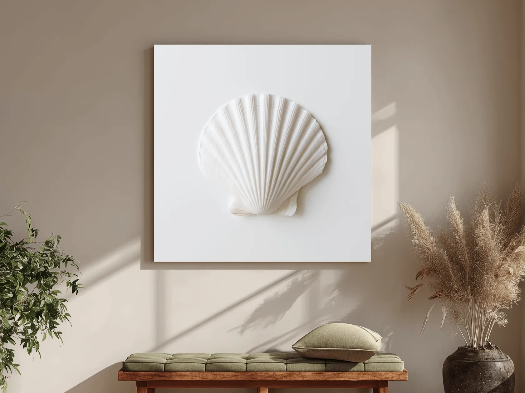 Minimalist Scallop Shell - Hamptons Photographic Wall Art
