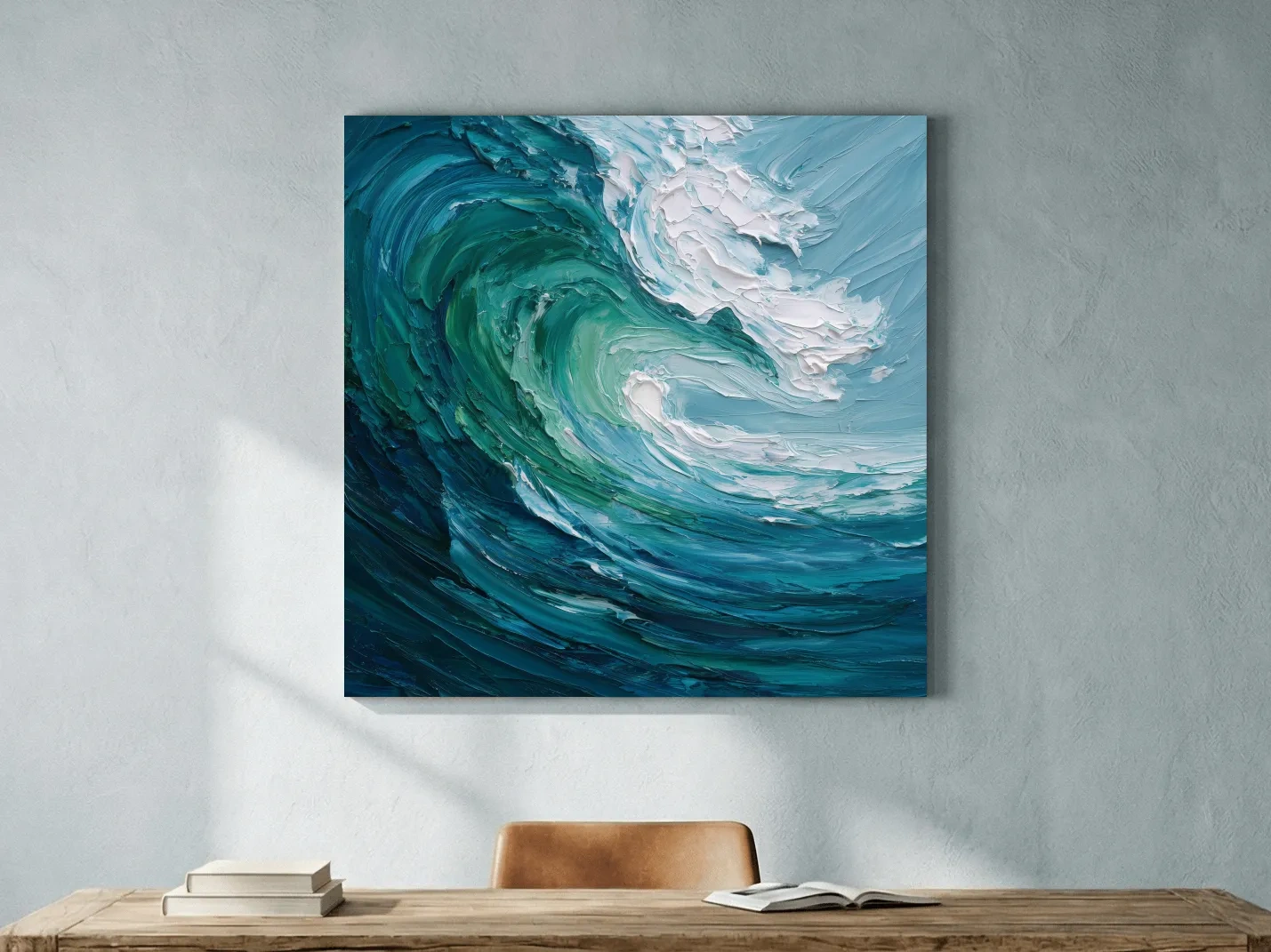 Crashing Wave Painting - Abstract Ocean Wall Art