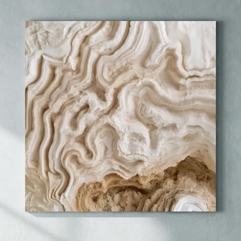 Petrified Brain Coral Macro - Abstract Natural Texture Wall Art