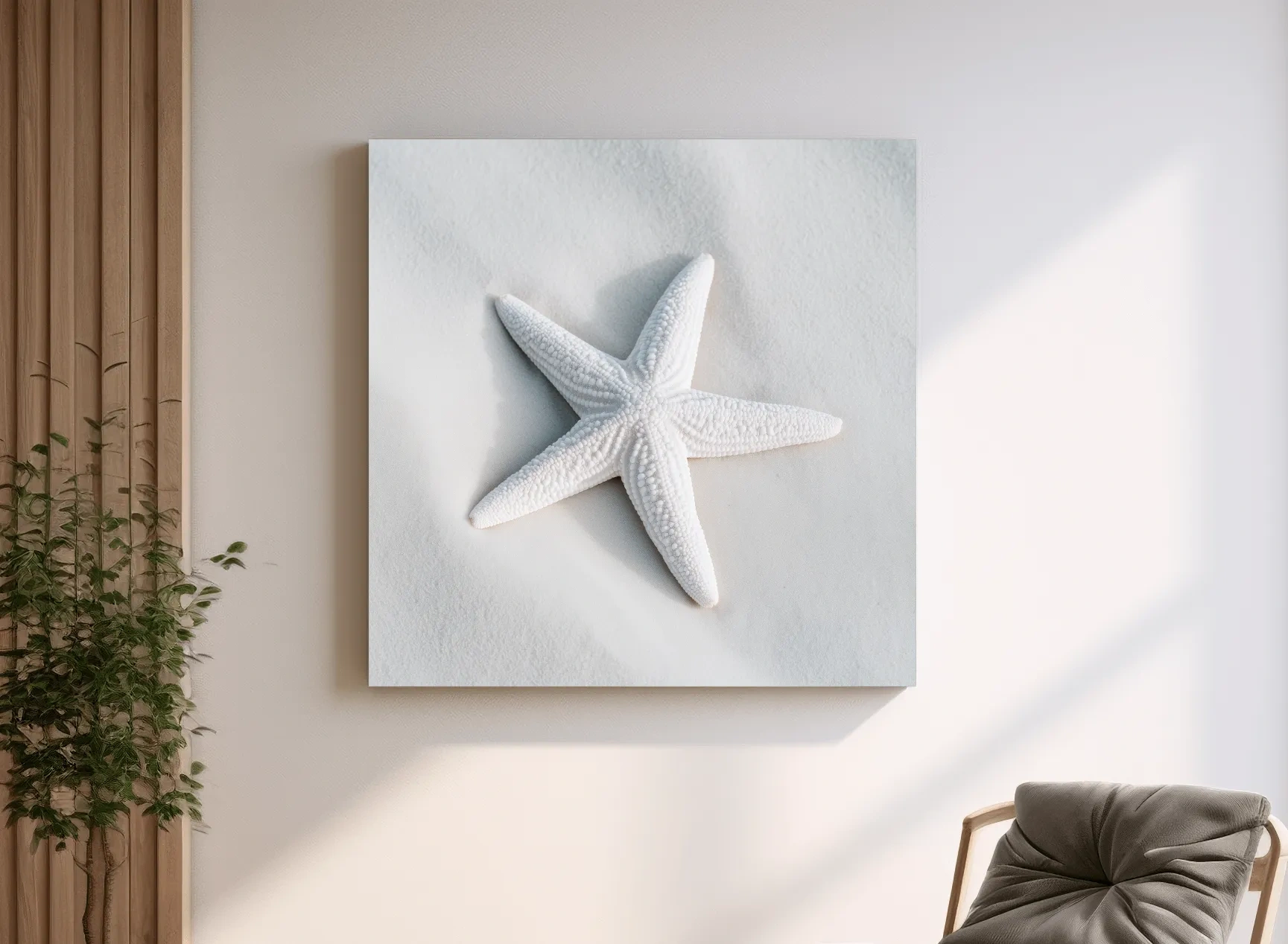 Minimalist Starfish Still Life - Hamptons Photographic Wall Art