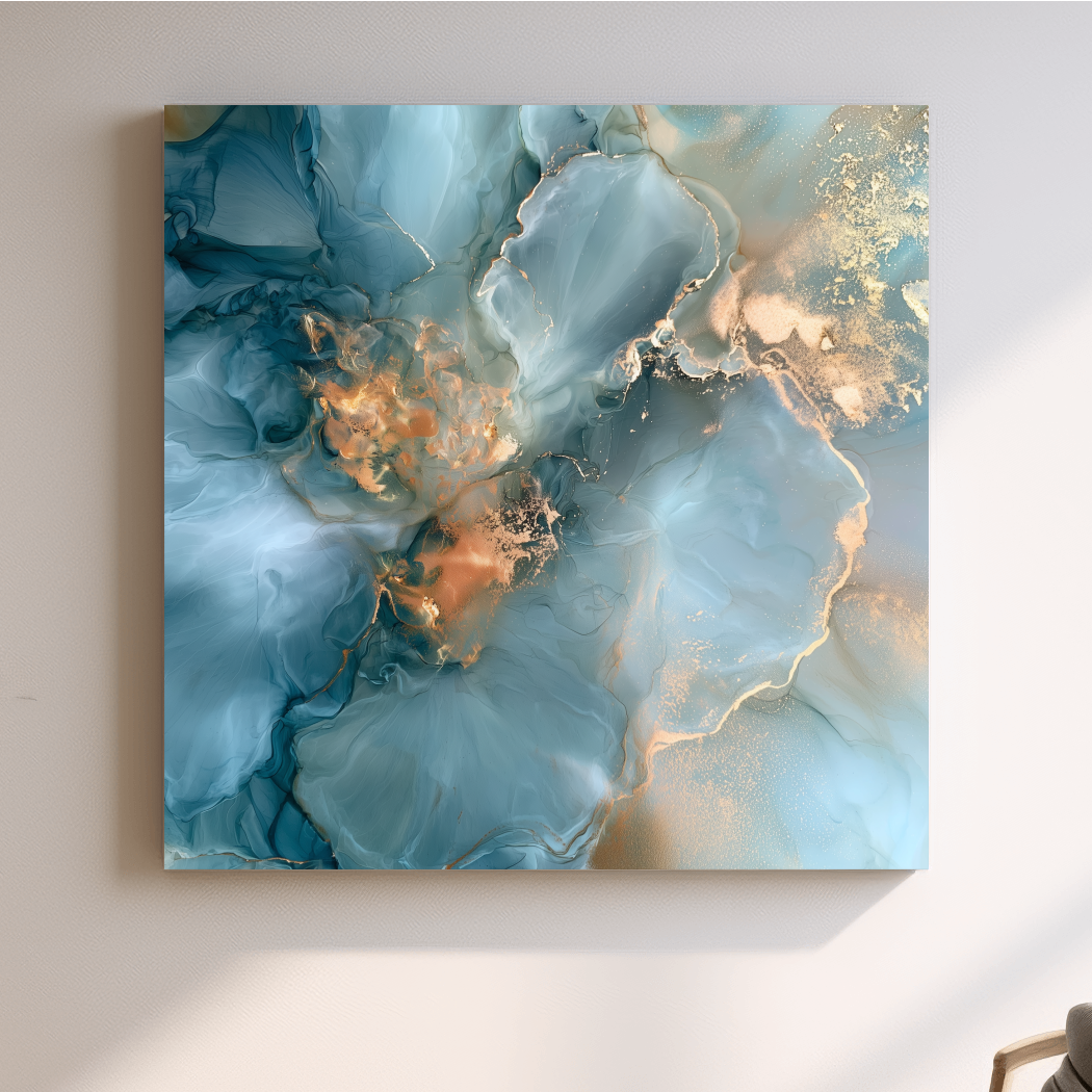 Abstract Alcohol Ink Coral Formation - Marine Inspired Wall Art