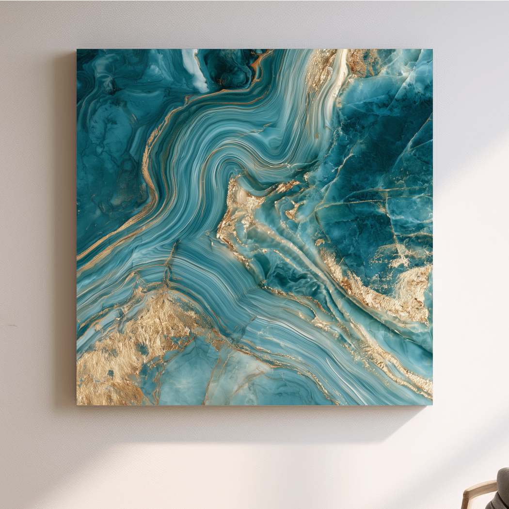 Agate Marble Swirl Design - Abstract Natural Stone Wall Art