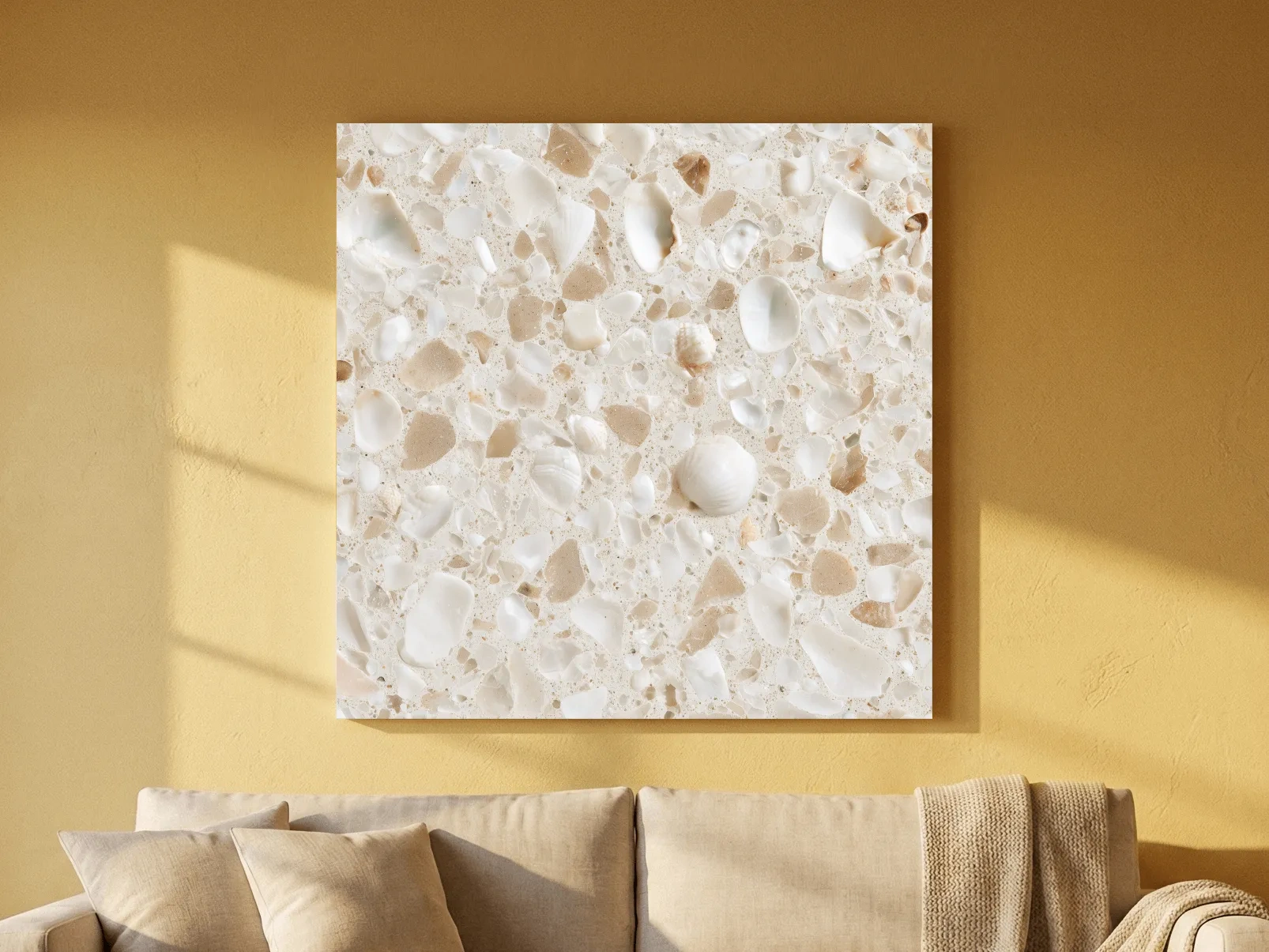 Seashell Terrazzo Pattern - Minimalist Natural Wall Art