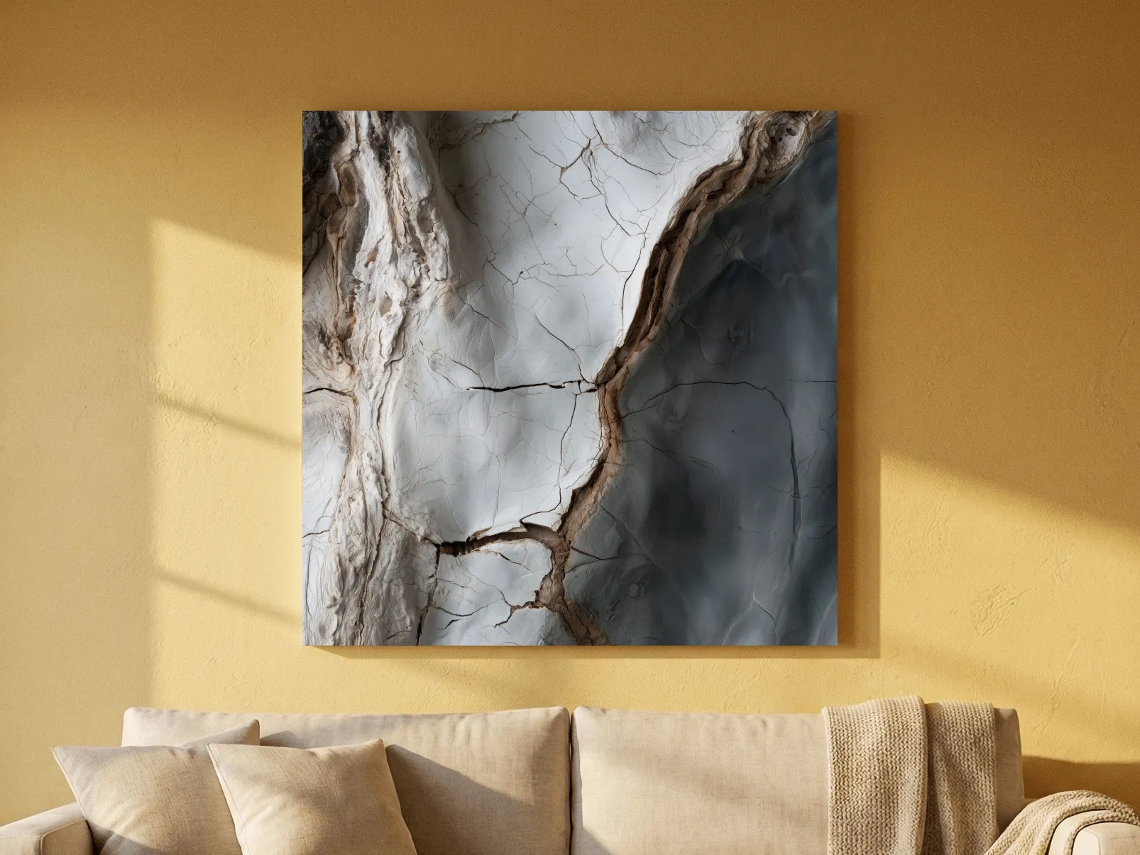 Fractured Shell Texture - Organic Coastal Abstract Wall Art