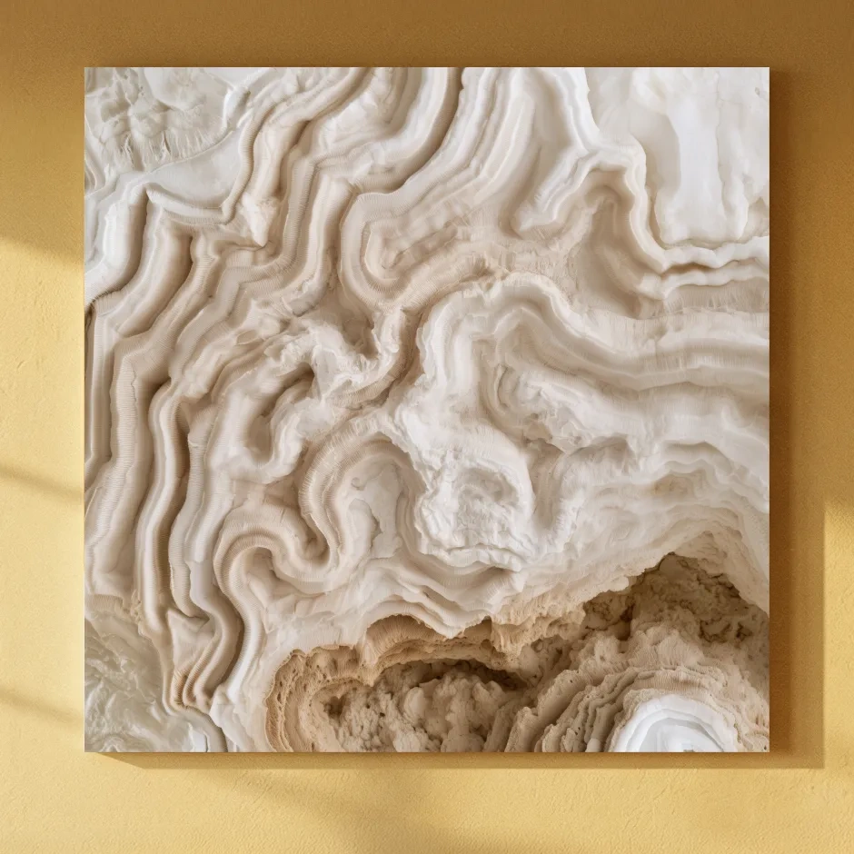 Petrified Brain Coral Macro - Abstract Natural Texture Wall Art