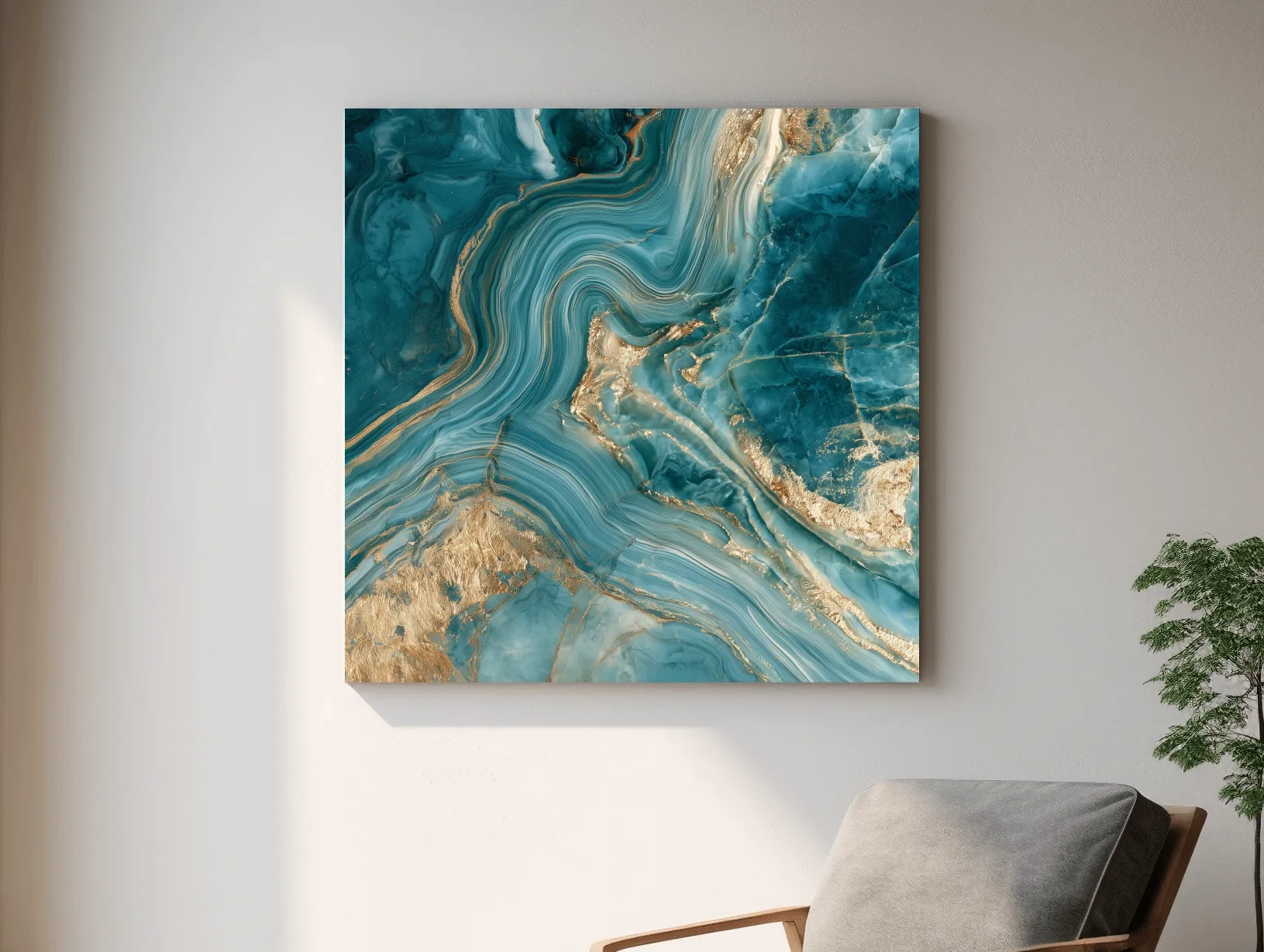 Agate Marble Swirl Design - Abstract Natural Stone Wall Art