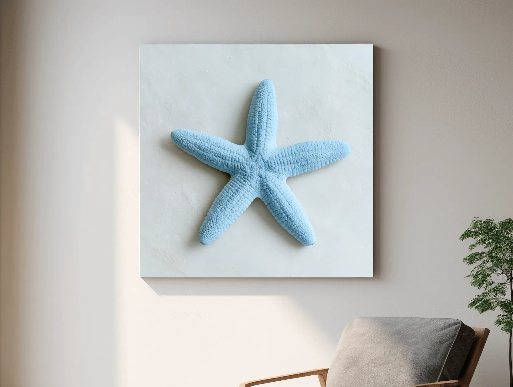 Minimalist Starfish Top View - Hamptons Photographic Marine Life Wall Art