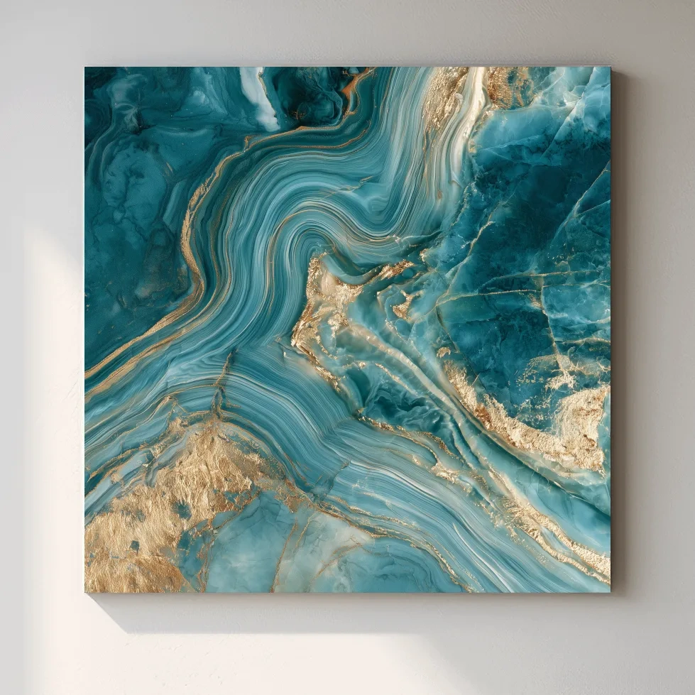 Agate Marble Swirl Design - Abstract Natural Stone Wall Art