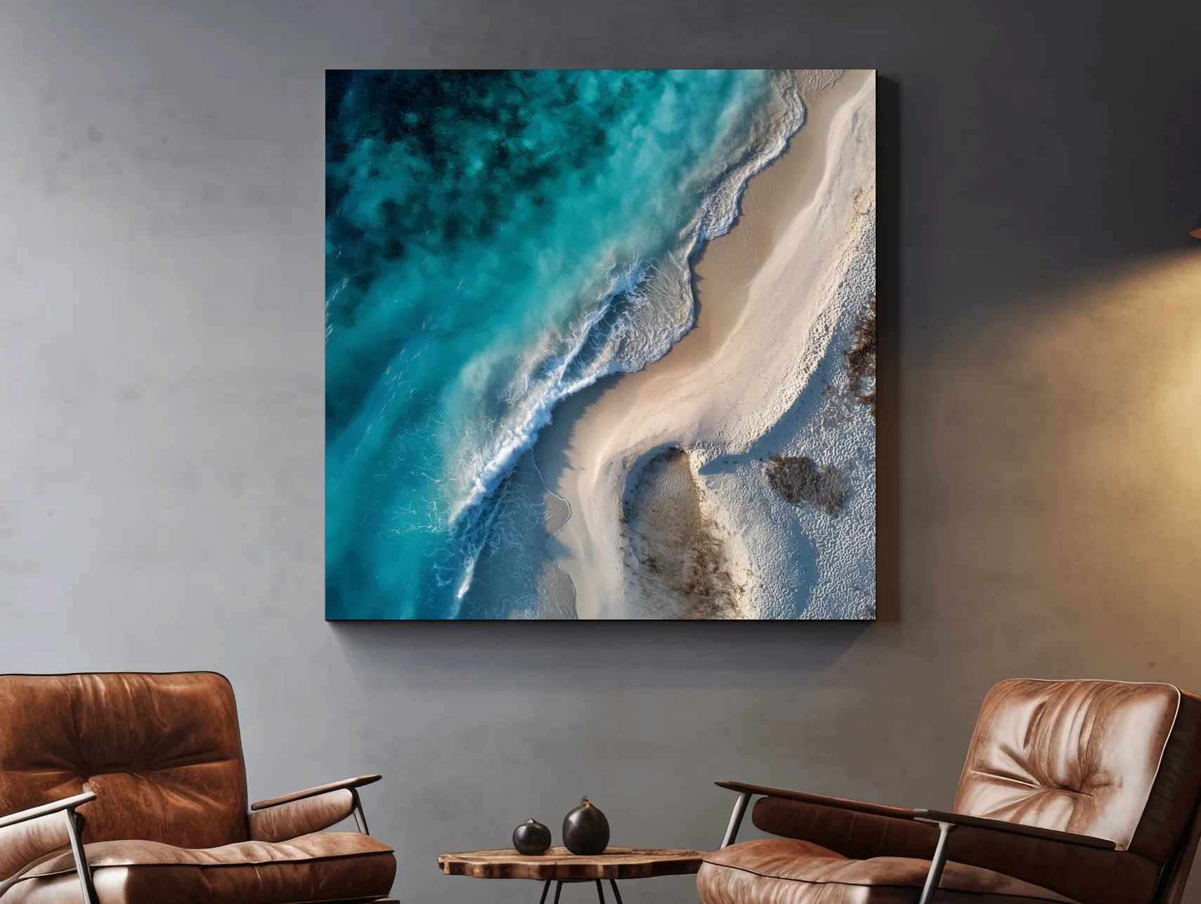 Aerial Tropical Shoreline Photo - Coastal Wall Art