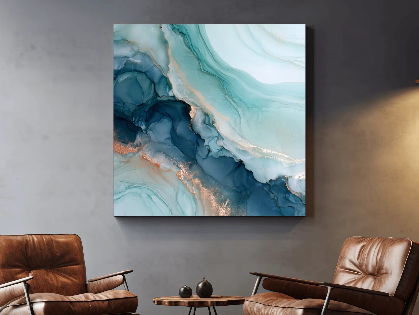 Abstract Agate Flow Design - Natural Mineral Wall Art