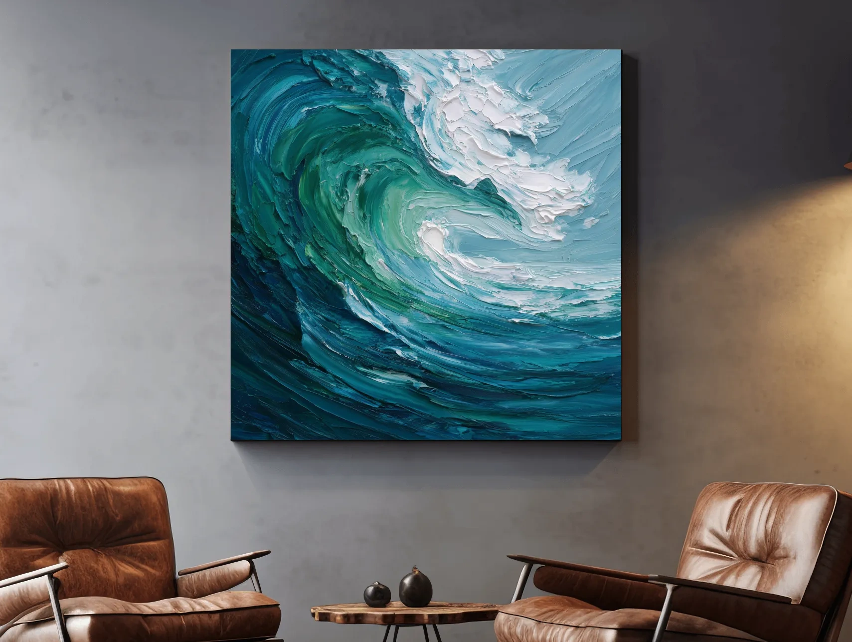 Crashing Wave Painting - Abstract Ocean Wall Art
