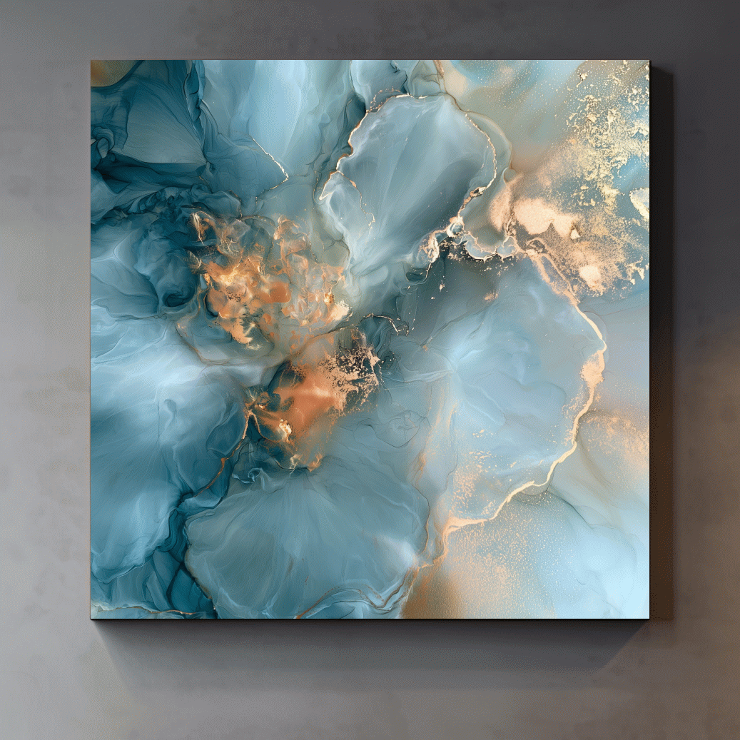 Abstract Alcohol Ink Coral Formation - Marine Inspired Wall Art