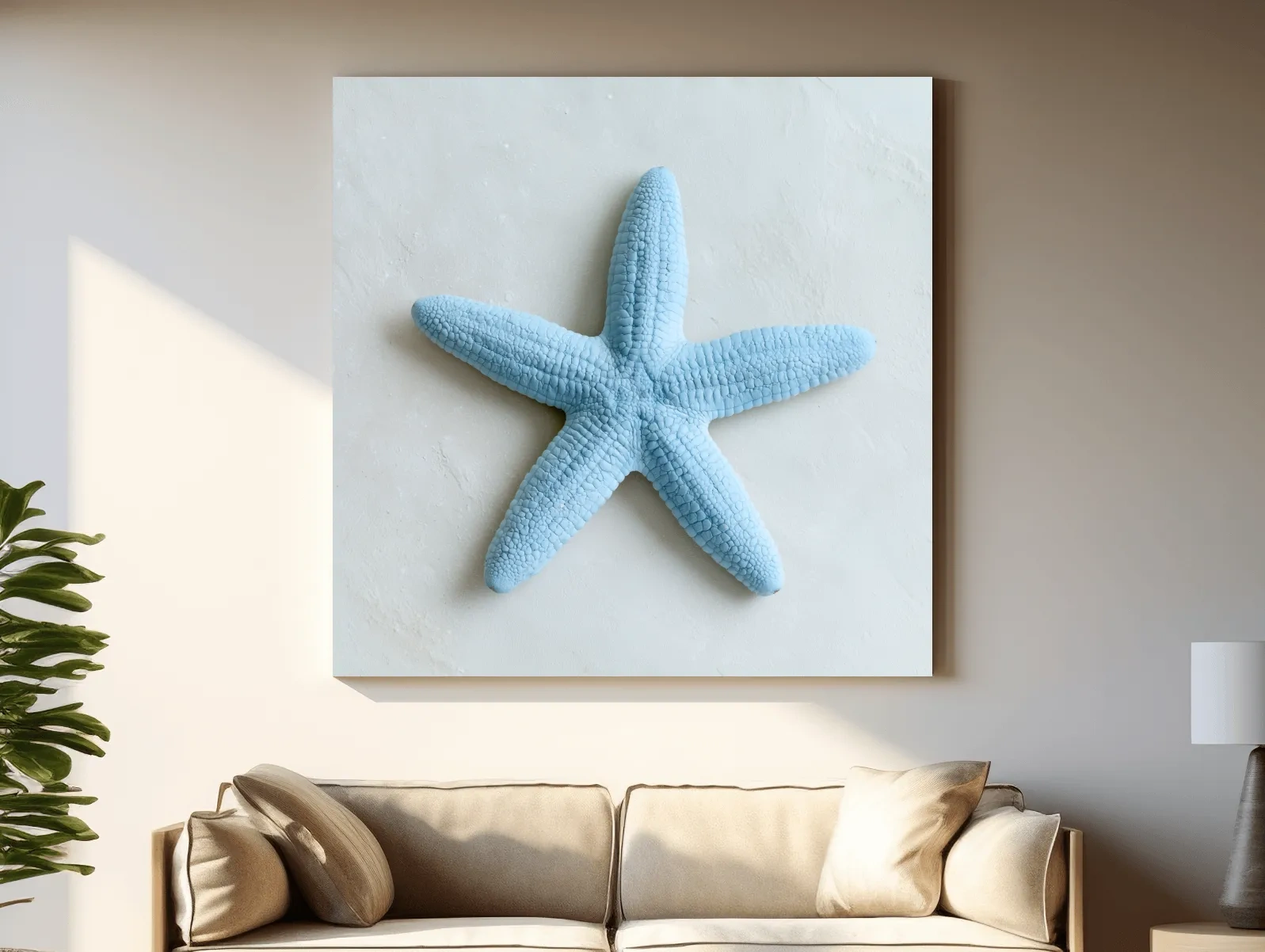 Minimalist Starfish Top View - Hamptons Photographic Marine Life Wall Art