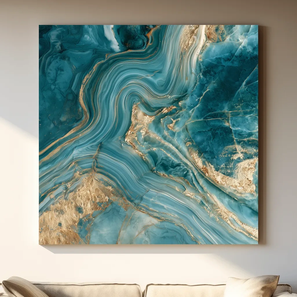 Agate Marble Swirl Design - Abstract Natural Stone Wall Art