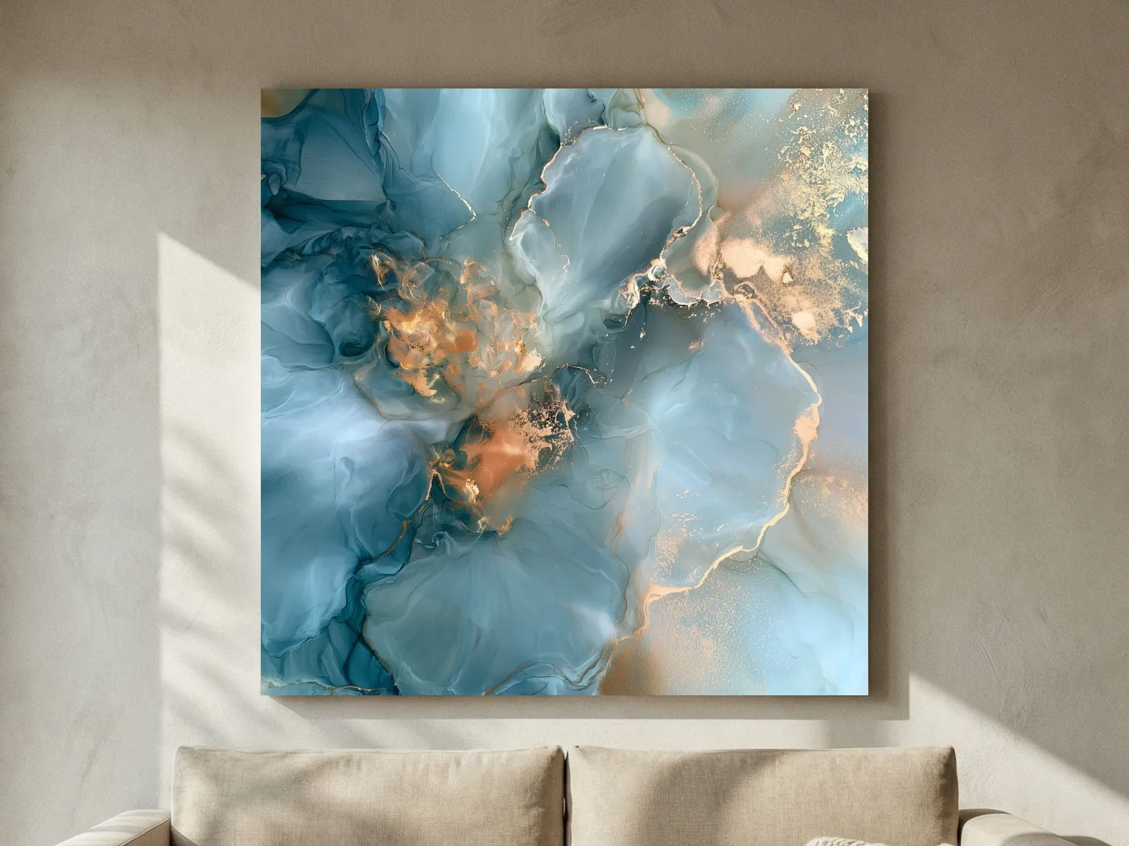 Abstract Alcohol Ink Coral Formation - Marine Inspired Wall Art