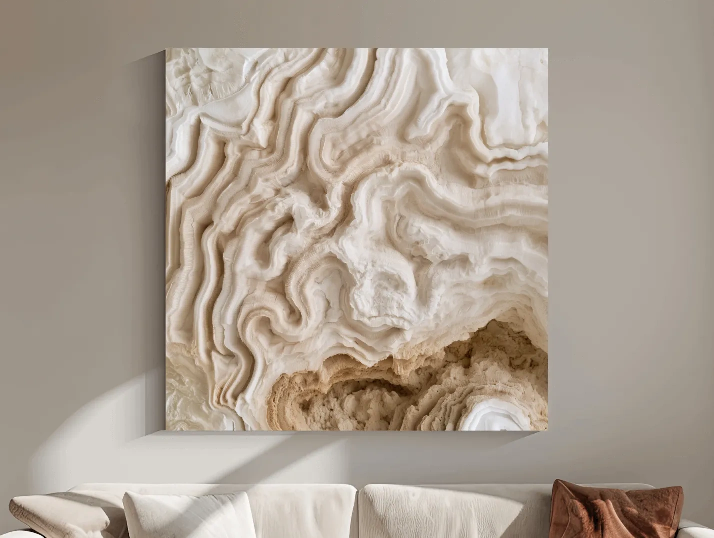 Petrified Brain Coral Macro - Abstract Natural Texture Wall Art