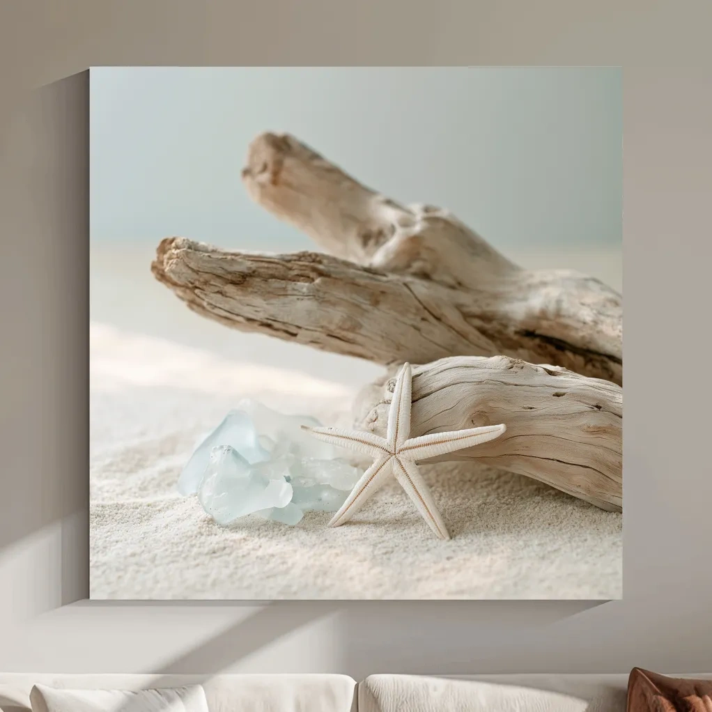 Driftwood Starfish Sea Glass - Photographic Beach Still Life Art
