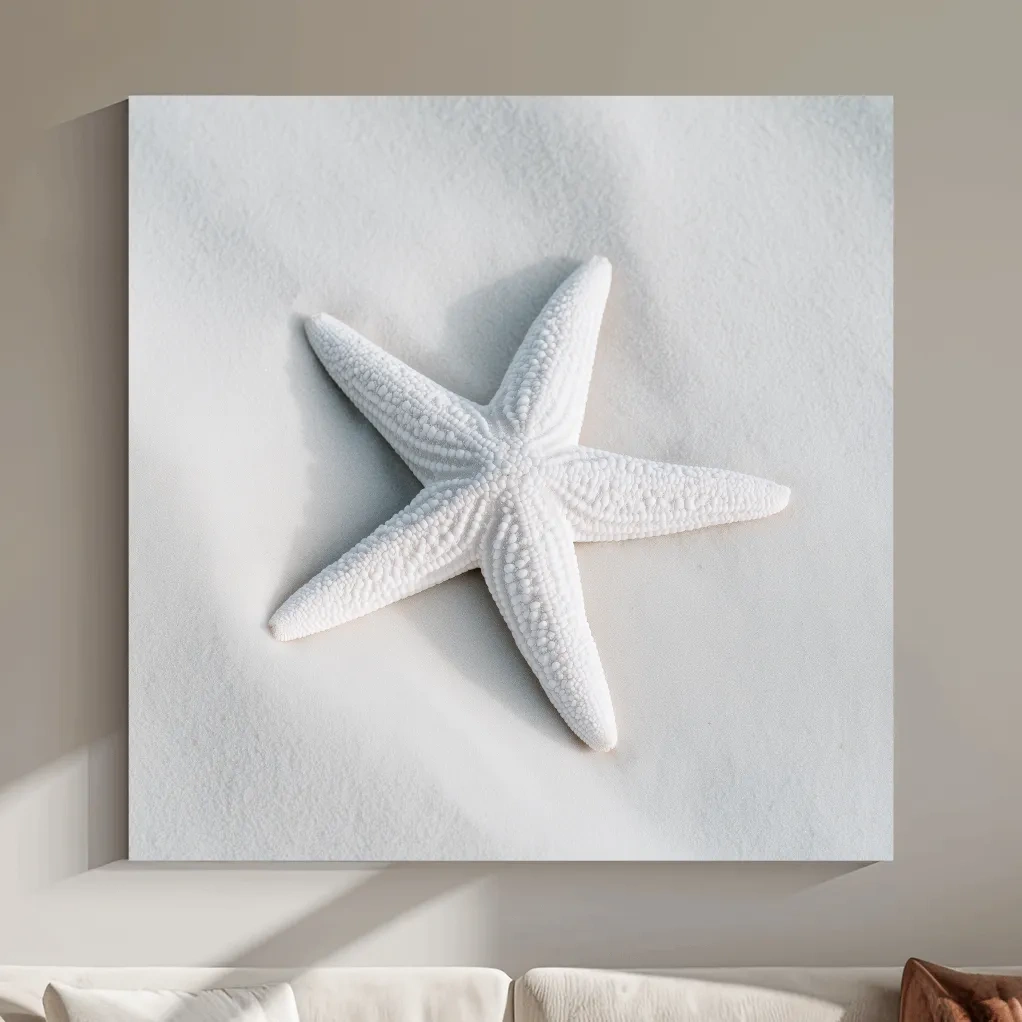 Minimalist Starfish Still Life - Hamptons Photographic Wall Art