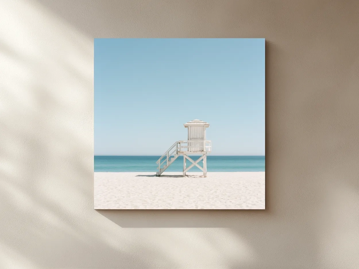 Minimalist Lifeguard Tower - Hamptons Photographic Wall Art