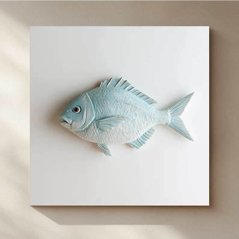 Minimalist Hamptons Coastal Fish - Photographic Marine Life Wall Art