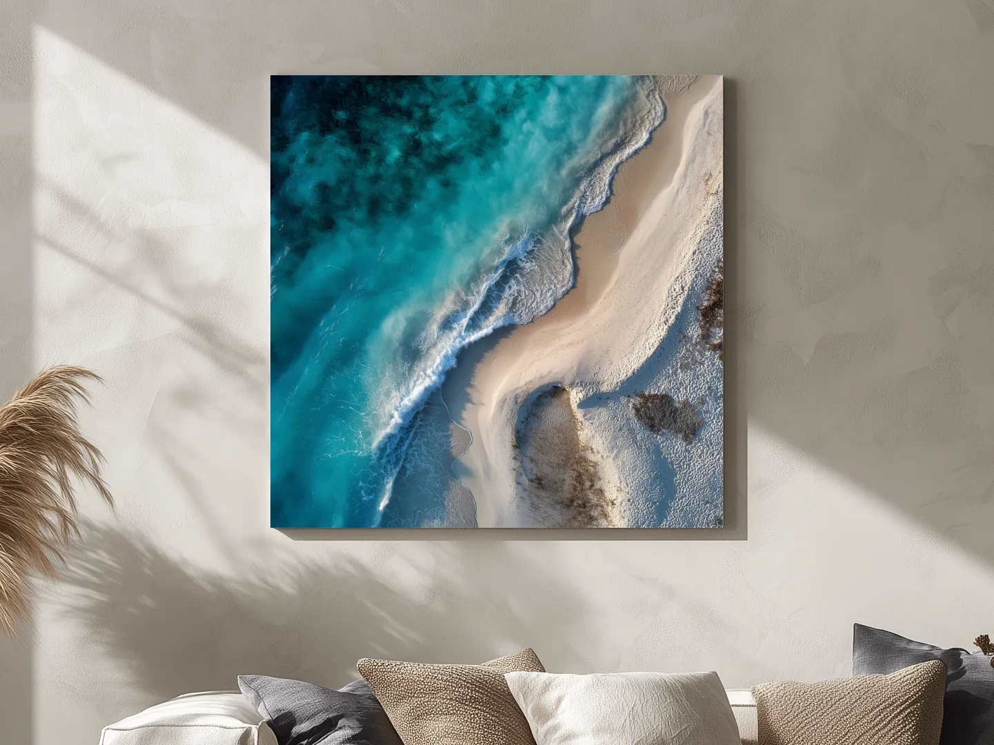 Aerial Tropical Shoreline Photo - Coastal Wall Art