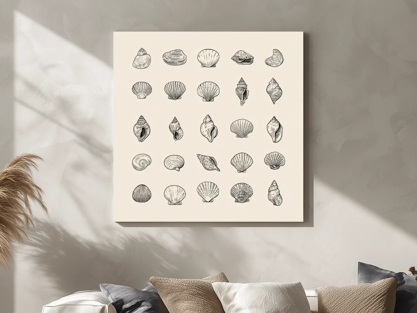Minimalist Seashell Collection - Vector Ocean Wall Art