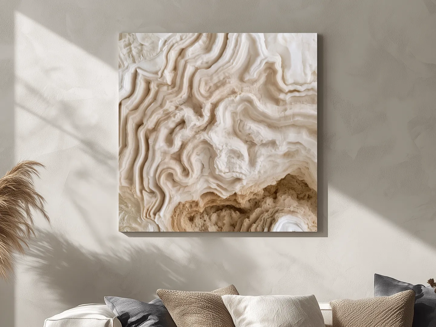 Petrified Brain Coral Macro - Abstract Natural Texture Wall Art