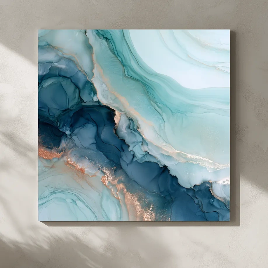 Abstract Agate Flow Design - Natural Mineral Wall Art