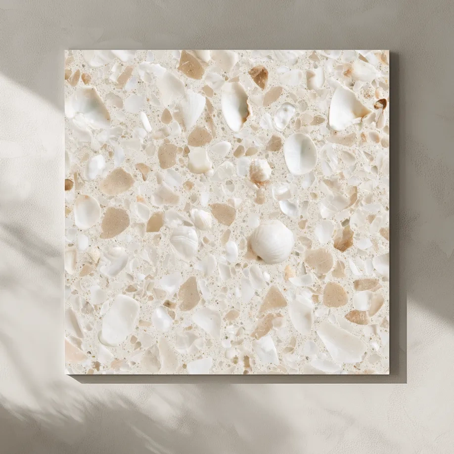 Seashell Terrazzo Pattern - Minimalist Natural Wall Art