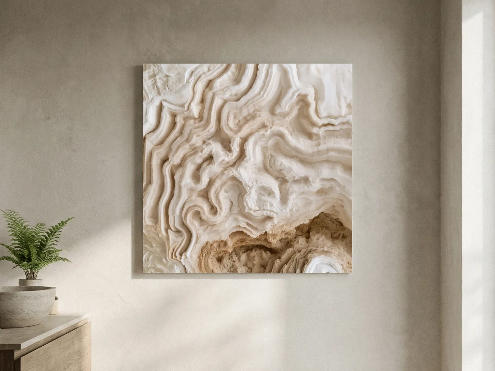 Petrified Brain Coral Macro - Abstract Natural Texture Wall Art