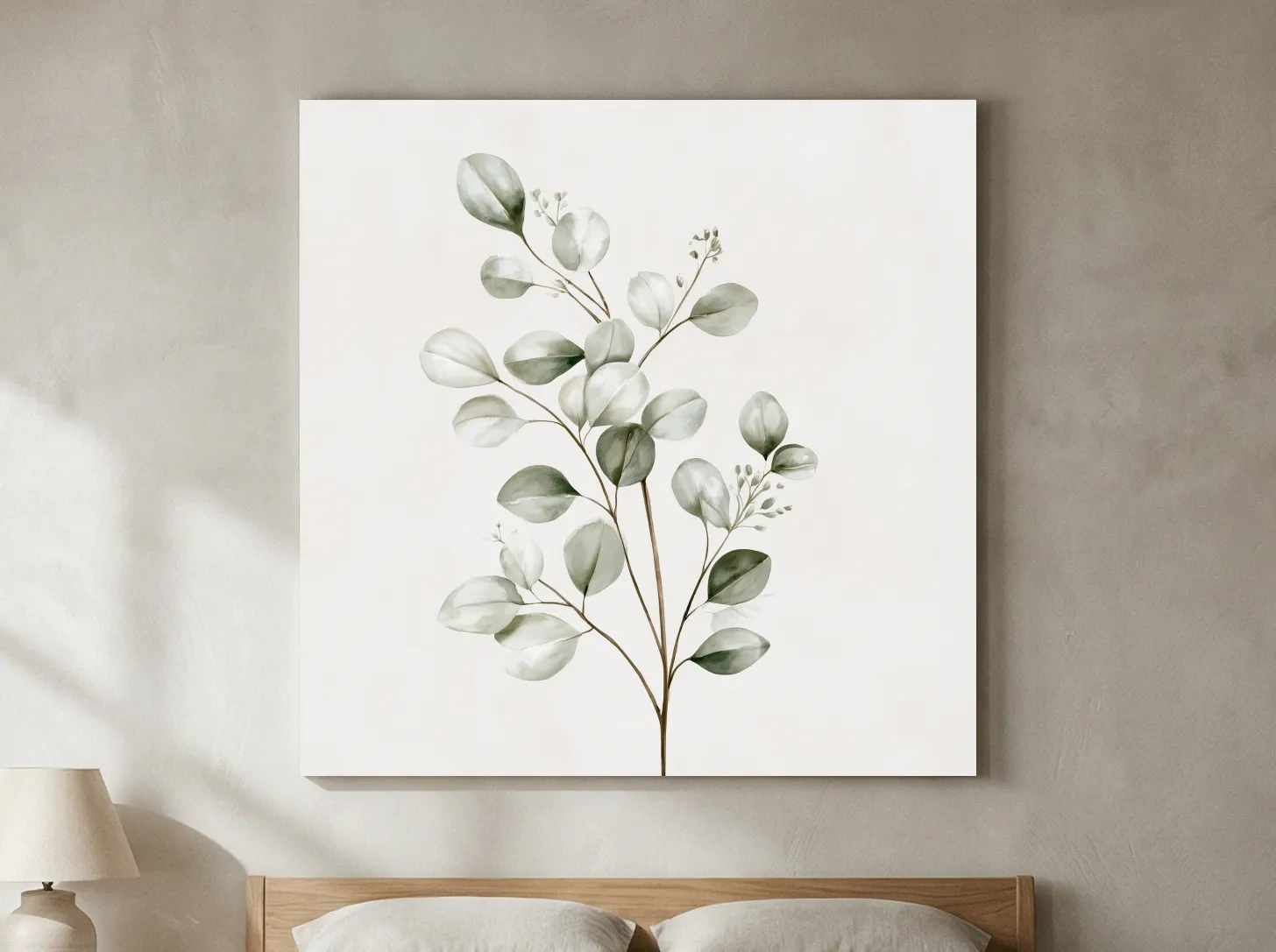 Minimalist Coastal Botanical Illustration - Eucalyptus Wall Art