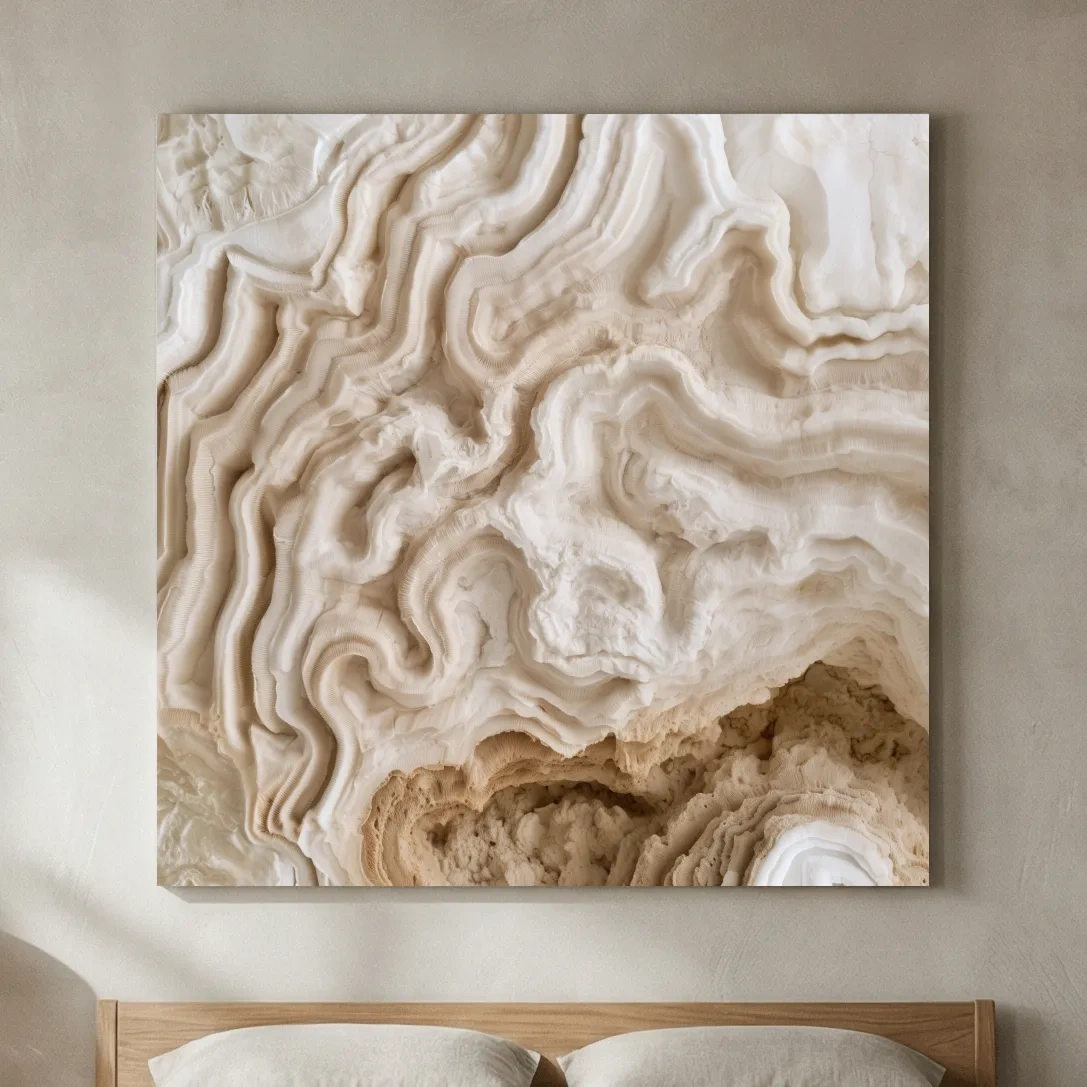Petrified Brain Coral Macro - Abstract Natural Texture Wall Art