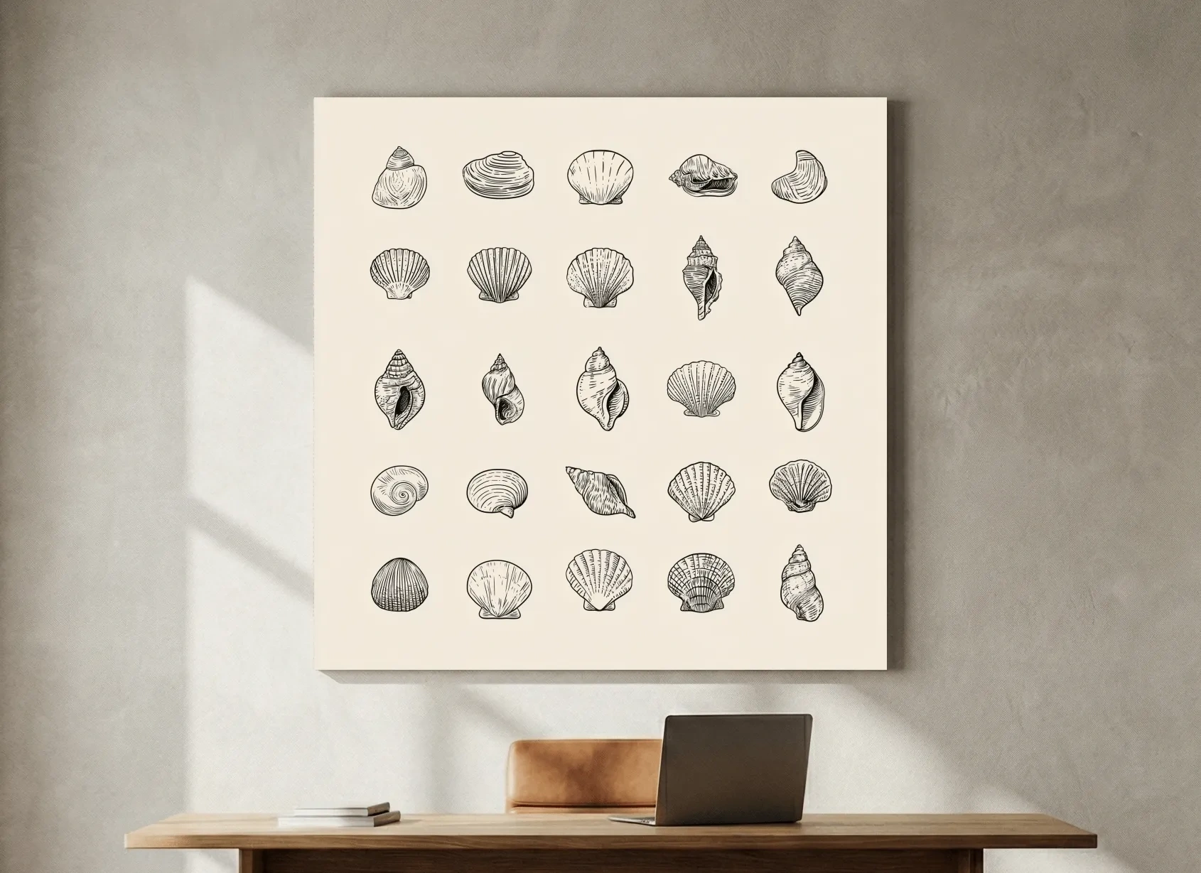 Minimalist Seashell Collection - Vector Ocean Wall Art