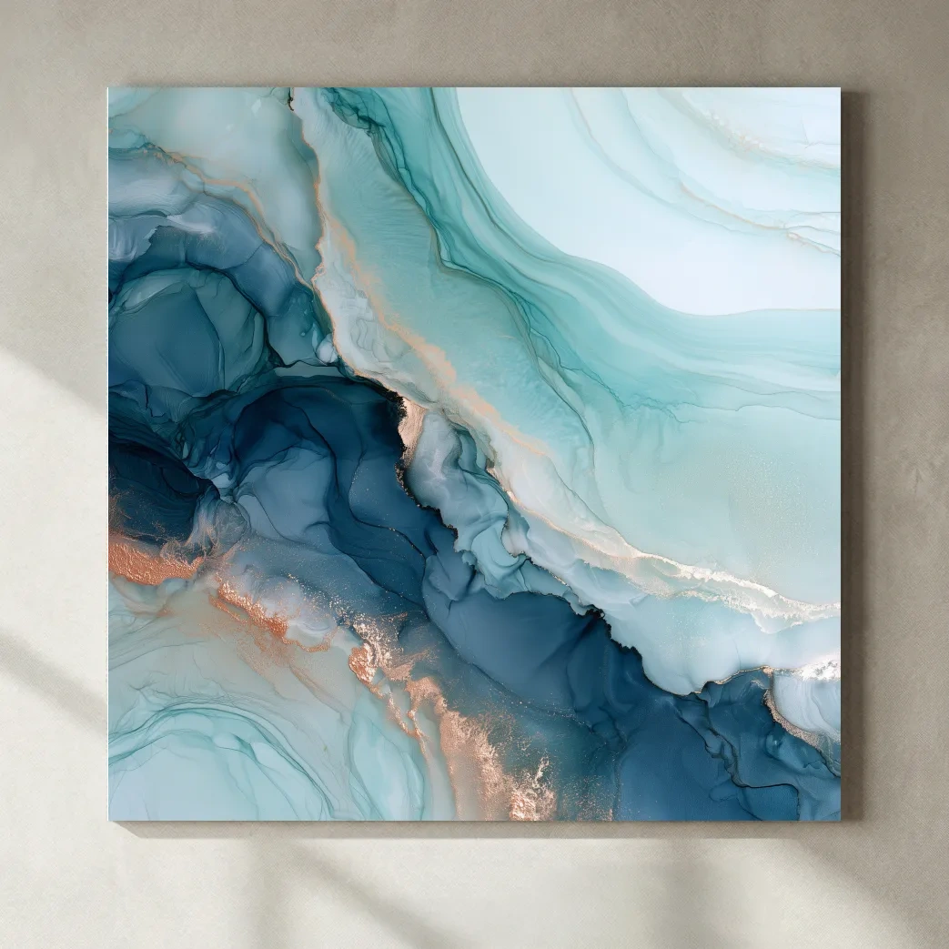 Abstract Agate Flow Design - Natural Mineral Wall Art