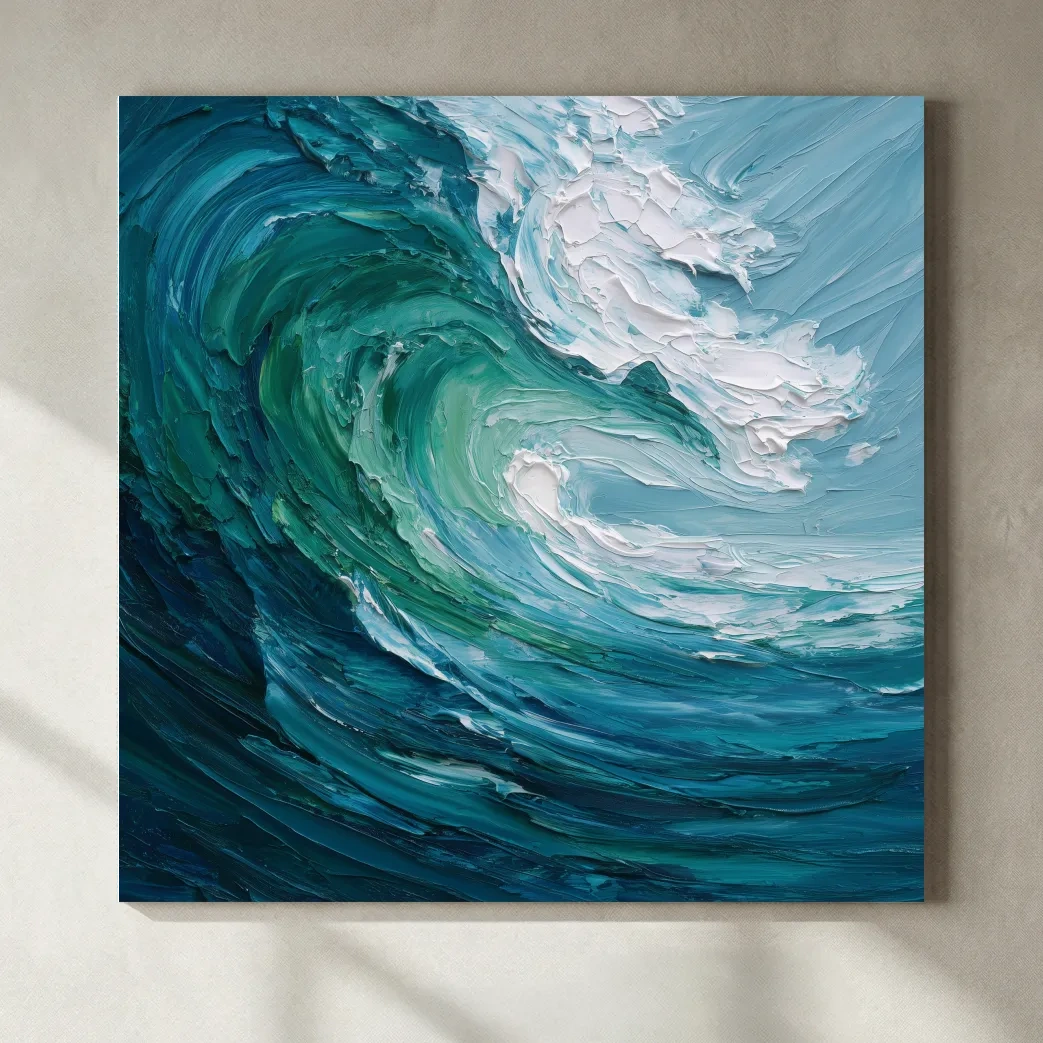 Crashing Wave Painting - Abstract Ocean Wall Art