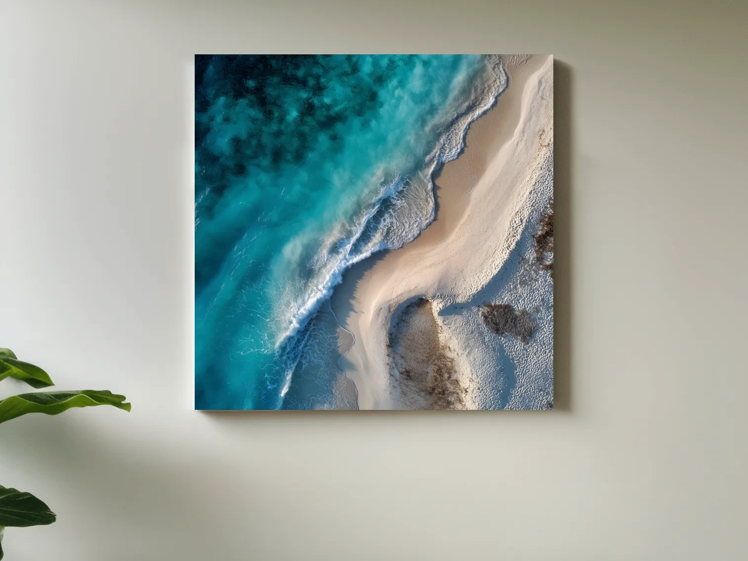 Aerial Tropical Shoreline Photo - Coastal Wall Art