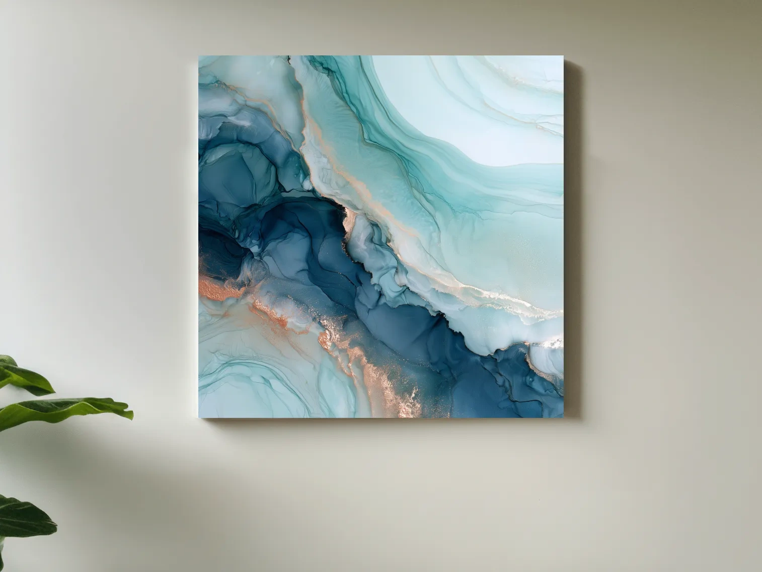 Abstract Agate Flow Design - Natural Mineral Wall Art