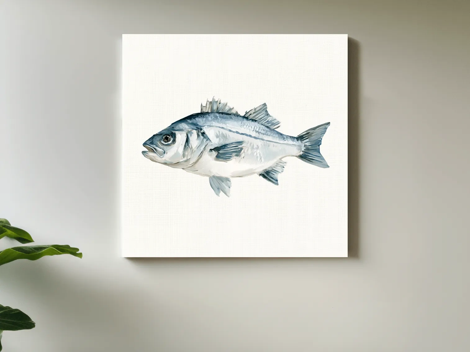 Hamptons Coastal Fish Watercolour - Minimalist Marine Life Wall Art