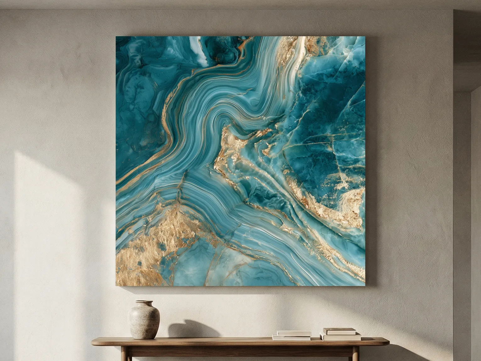 Agate Marble Swirl Design - Abstract Natural Stone Wall Art