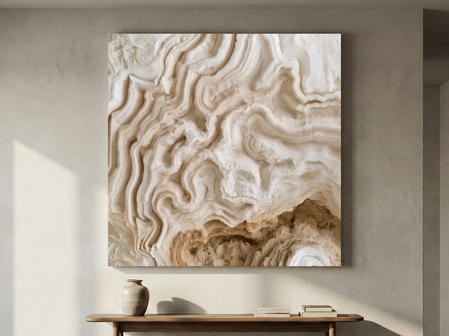 Petrified Brain Coral Macro - Abstract Natural Texture Wall Art