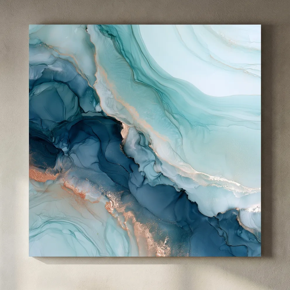 Abstract Agate Flow Design - Natural Mineral Wall Art