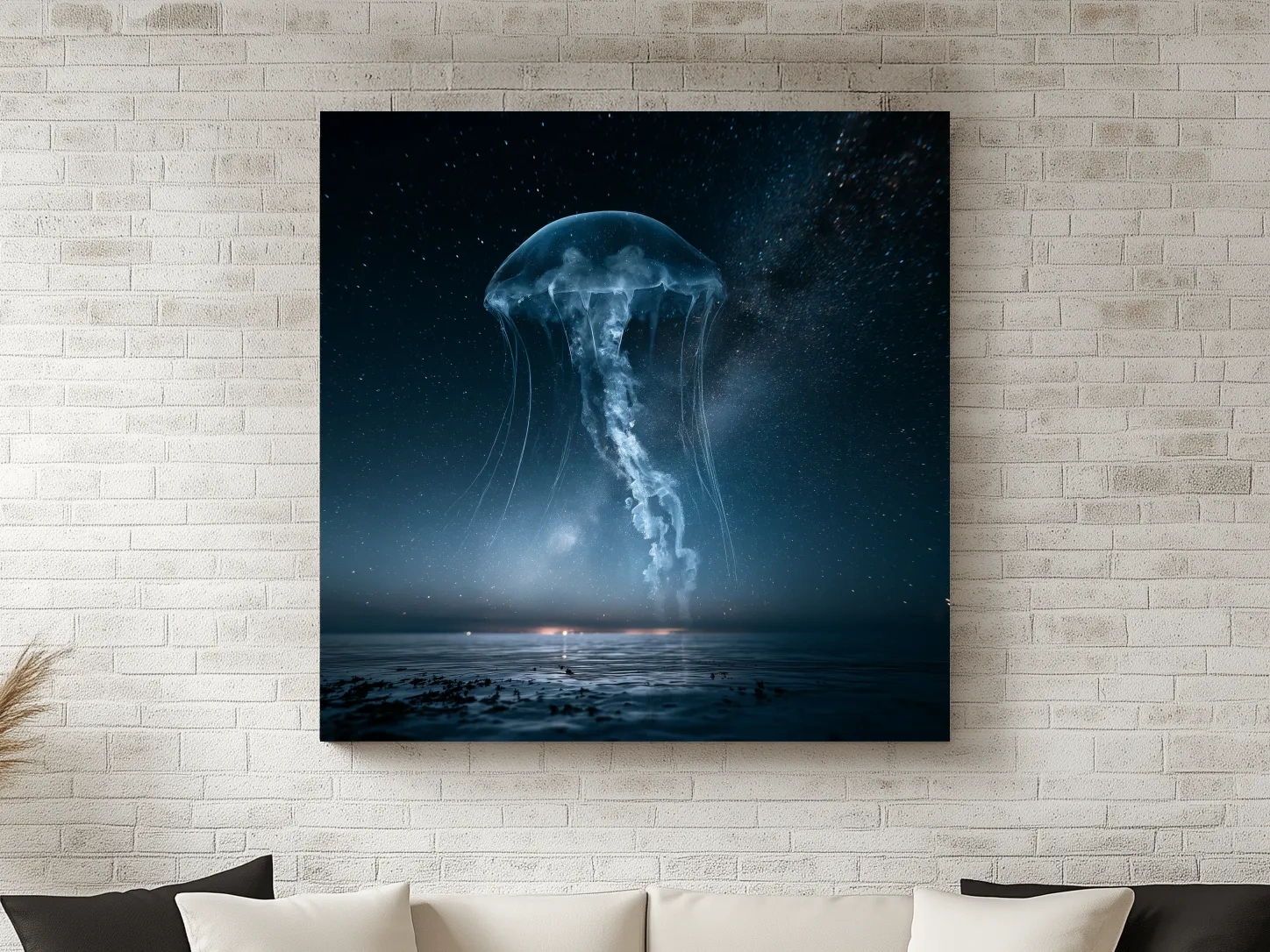 Surreal Jellyfish Double Exposure - Photographic Marine Life Wall Art