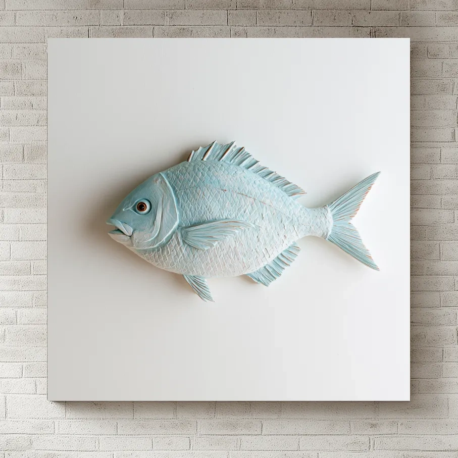 Minimalist Hamptons Coastal Fish - Photographic Marine Life Wall Art