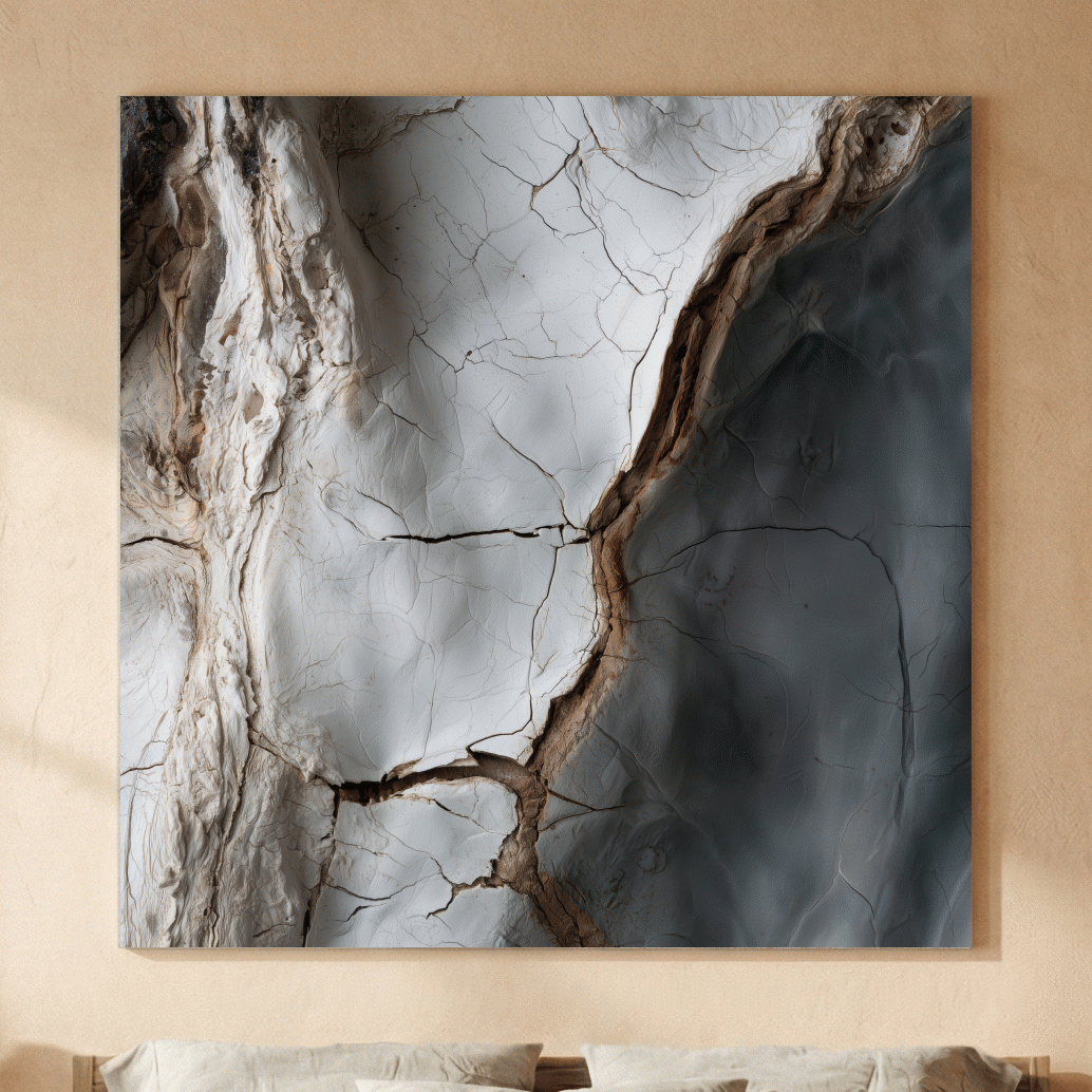 Fractured Shell Texture - Organic Coastal Abstract Wall Art