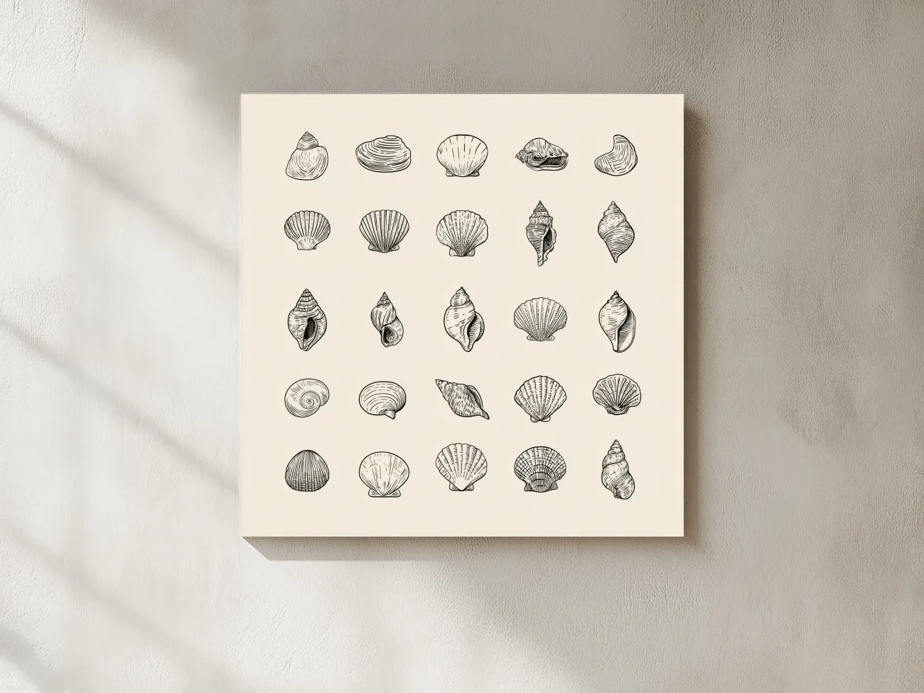 Minimalist Seashell Collection - Vector Ocean Wall Art