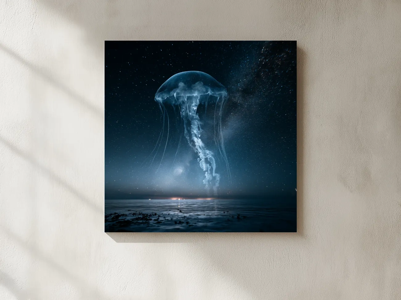Surreal Jellyfish Double Exposure - Photographic Marine Life Wall Art
