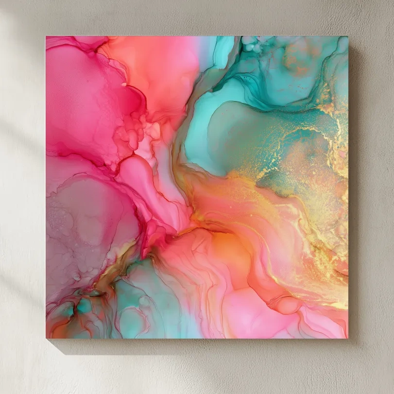 Vibrant Fluid Water Abstraction -  Alcohol Ink Artwork