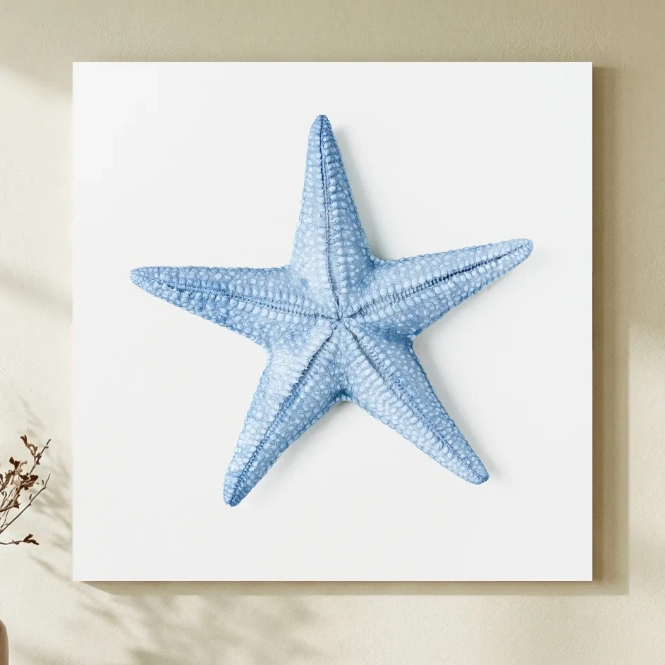 Hamptons Starfish Illustration - Minimalist Coastal Wall Art