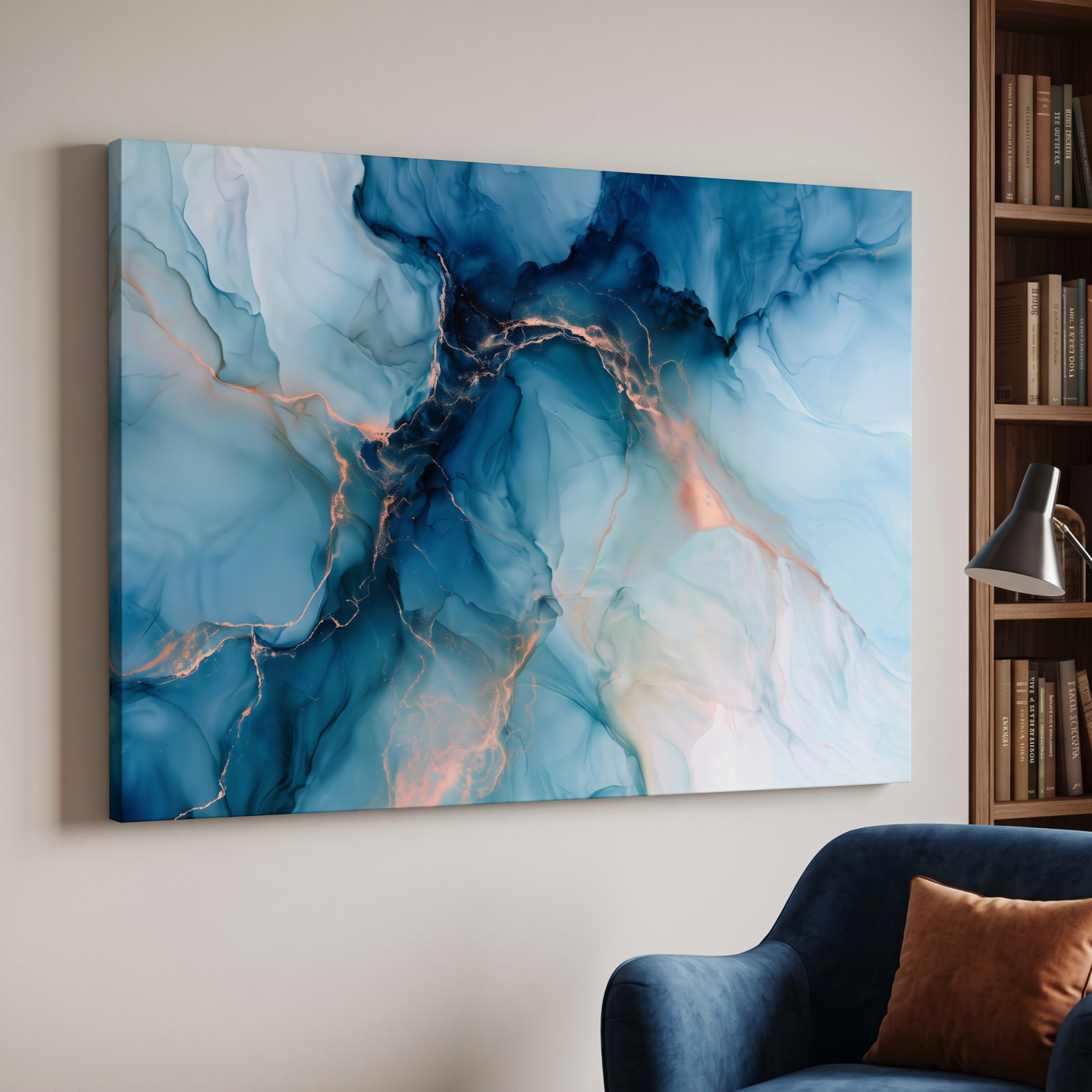 Mockup: Abstract Agate Vein Design - Organic Mixed Media Wall Art