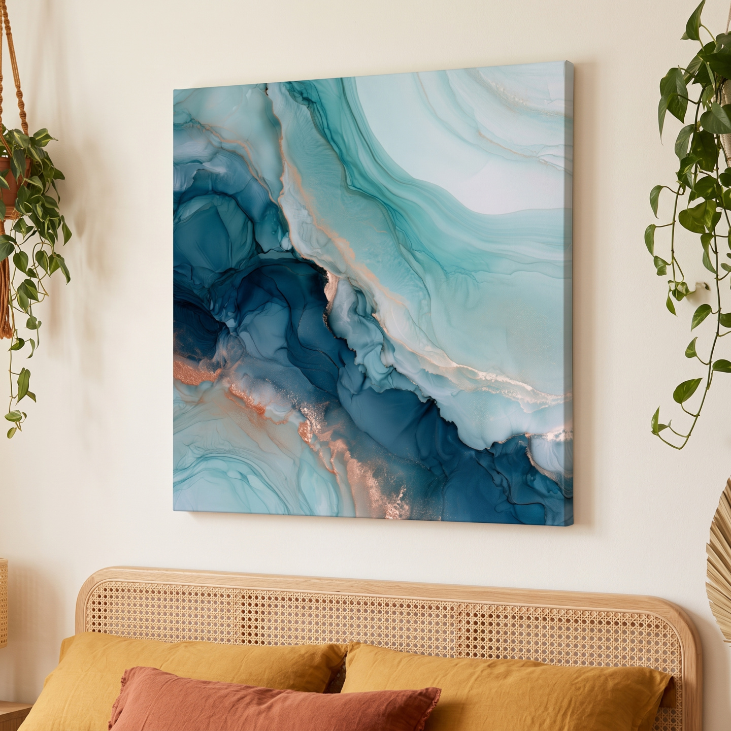 Mockup: Abstract Agate Flow Design - Natural Mineral Wall Art